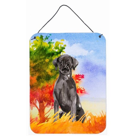 Carolines Treasures Fall Black Labrador Retriever Wall or Door Hanging Prints CK1957DS1216